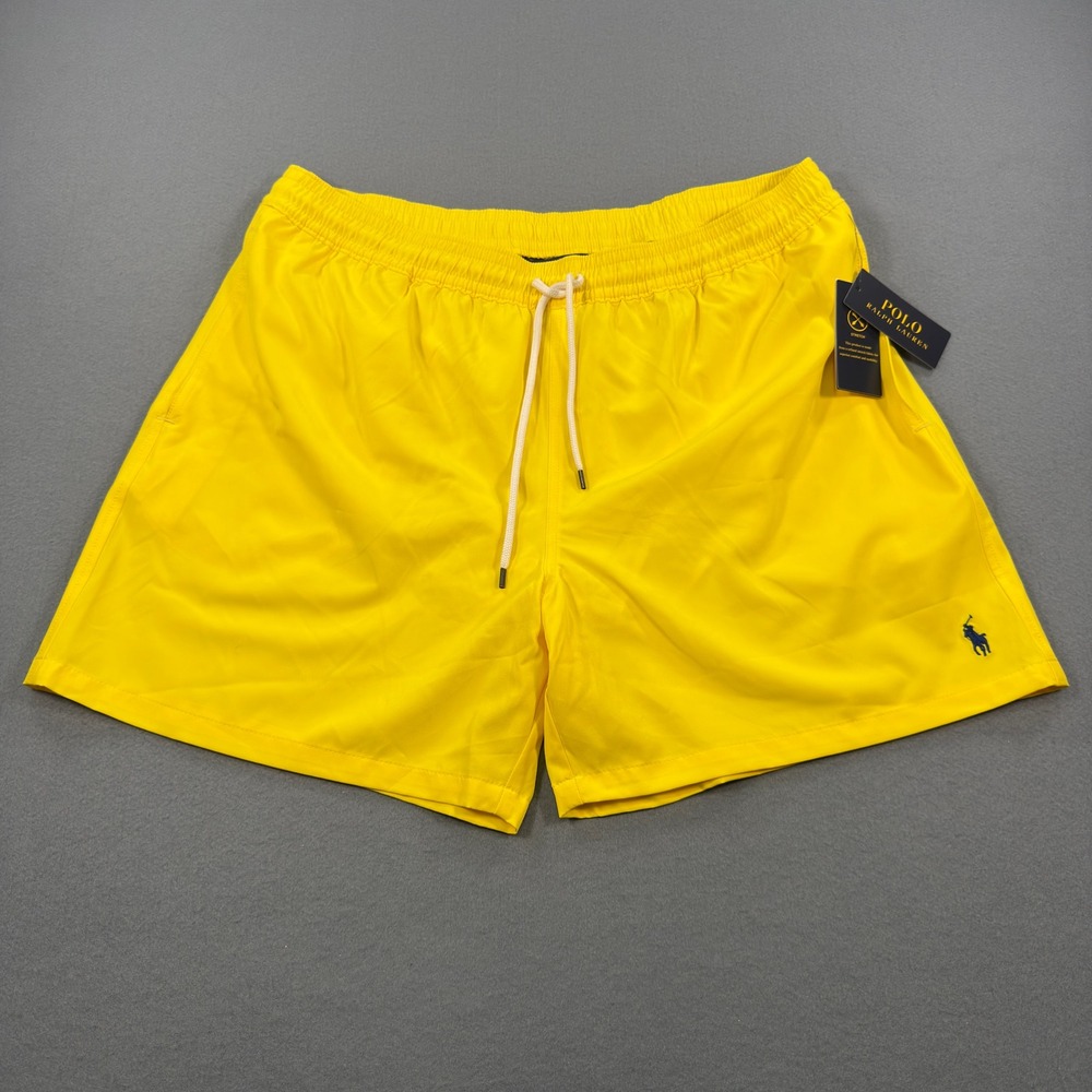 Polo Ralph Lauren Mens XXL Yellow Traveler Swim Trunks NWT